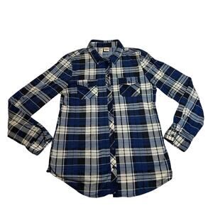 Bella D. Women's Plaid Button Up Shirt Size Medium Western Rodeo Colorful Cabin